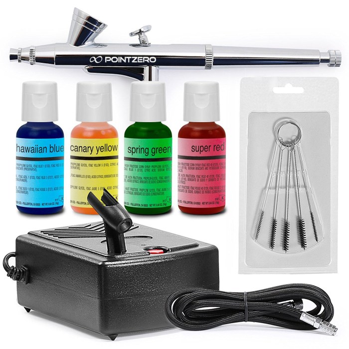 Cookie decorating airbrush kit