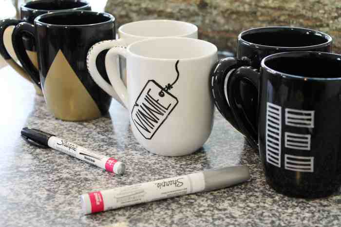 Coffee mug decorating kit