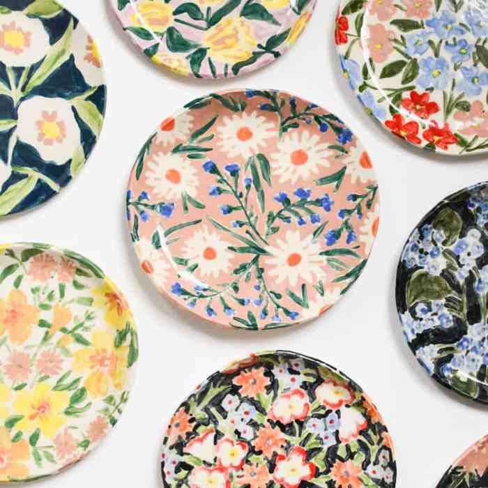 Ceramic plate decorating kit