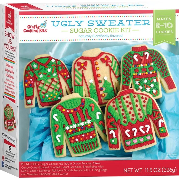 Christmas sweater cookie decorating kit