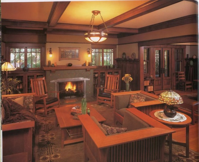 Craftsman style homes interior design