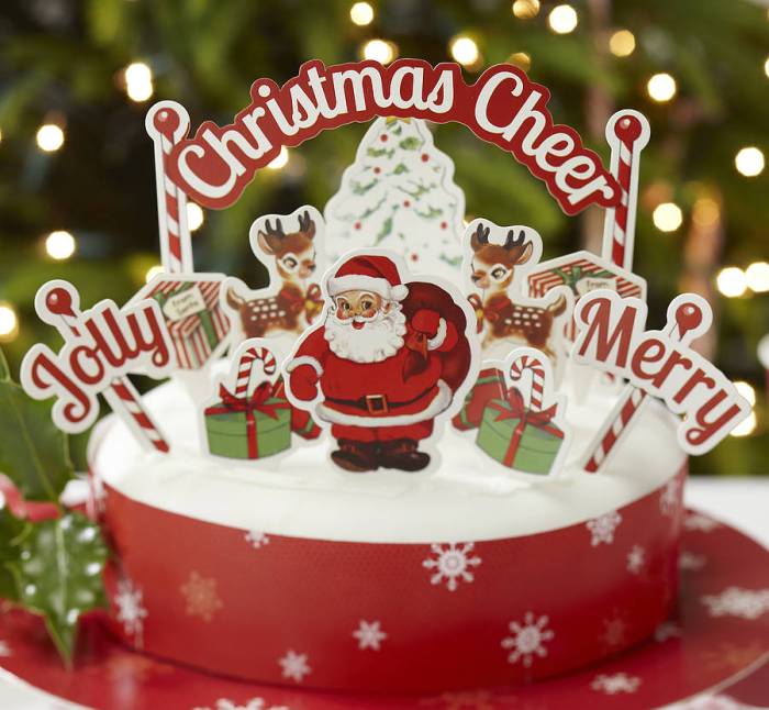 Christmas cake kit decoration ginger ray notonthehighstreet